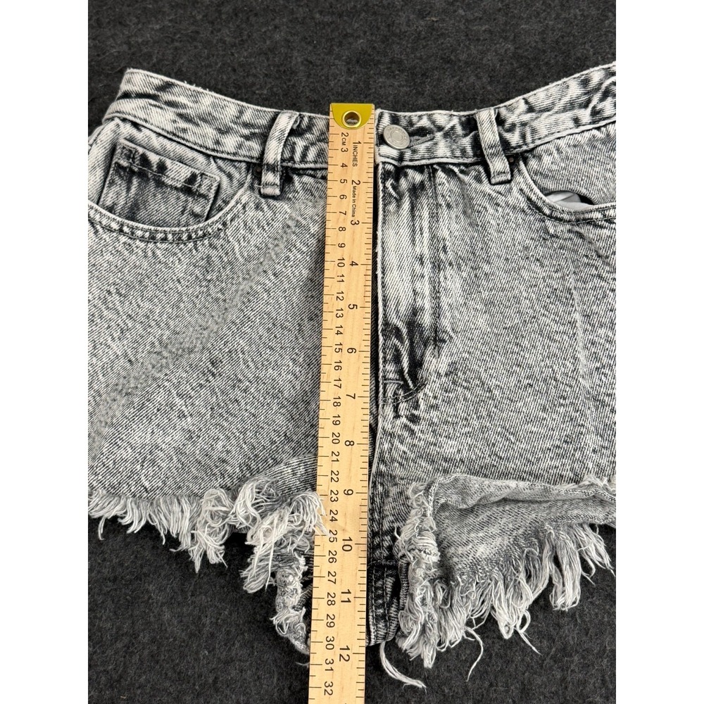 PacSun Women's High‎ Rise Festival Distressed Cutoff Denim Shorts Size 25 - Picture 6 of 8